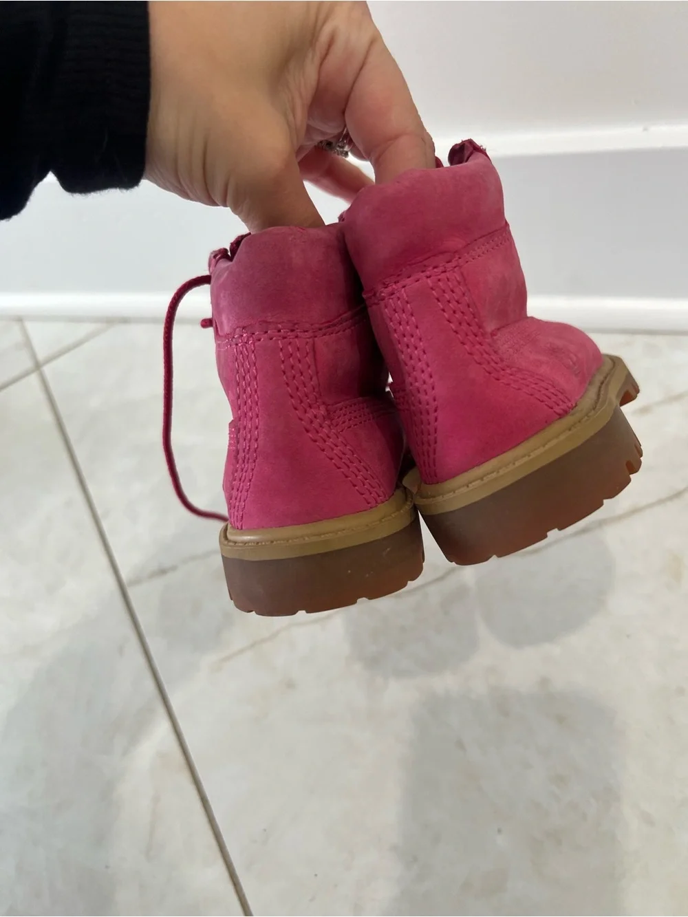 Timberland Hot Pink Nubuck Waterproof Boots Size 6 US